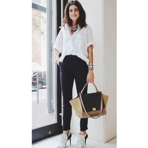 Short Sleeve White Linen Oxford